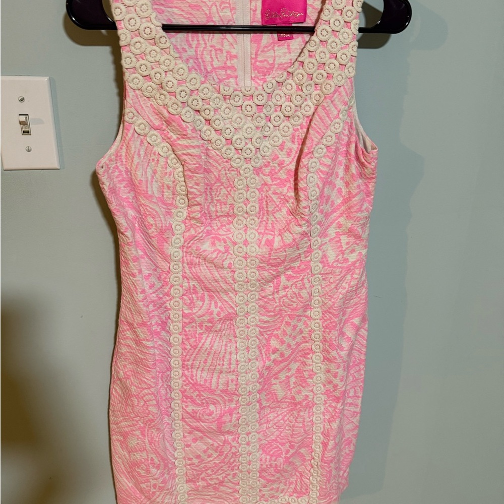 Lilly Pulitzer Pink and white shift Dress